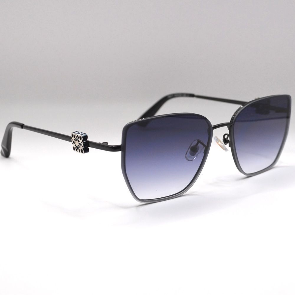 Loewe Women’s Sunglasses | Black Metal Frame | Blue/Gray Gradient Lenses - Picture 9 of 16